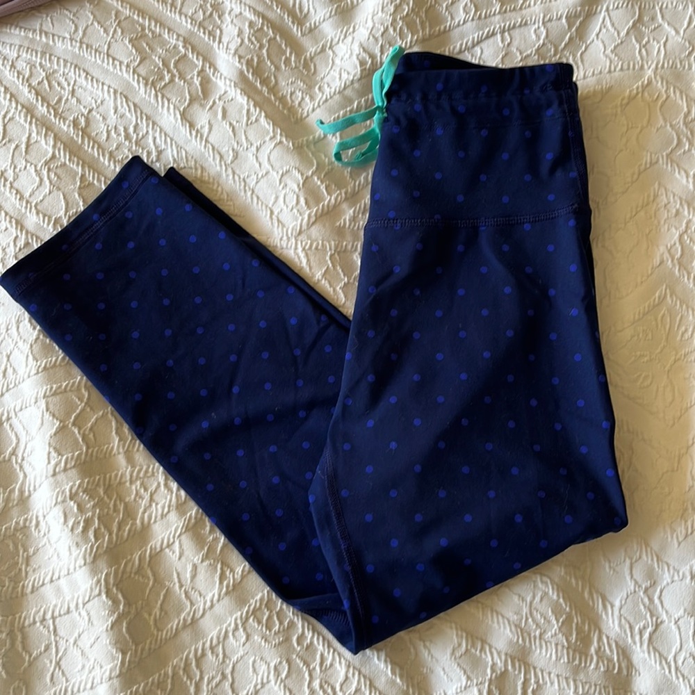 High rise polka dot active leggings